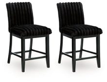 Load image into Gallery viewer, Mervannie - Upholstered Barstool (Set of 2) - Black