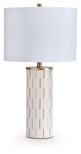 Load image into Gallery viewer, Faridworth - Poly Table Lamp - White / Gold Finish