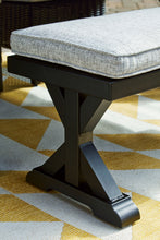 Load image into Gallery viewer, Beachcroft - Bench With Cushion - Black / Light Gray