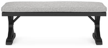 Load image into Gallery viewer, Beachcroft - Bench With Cushion - Black / Light Gray