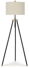 Load image into Gallery viewer, Cashner - Metal Floor Lamp - Black / Gold Finish