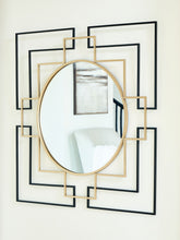Load image into Gallery viewer, Oceanal - Accent Mirror - Black / Gold Finish