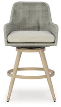 Load image into Gallery viewer, Seton Creek - Barstool With Cushion (Set of 2) - Beige / Gray