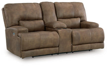 Load image into Gallery viewer, Beckley Place - Power Reclining Loveseat With Console / Adjustable Headrest - Earth