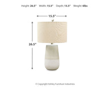 Load image into Gallery viewer, Shavon - Ceramic Table Lamp - Beige / White