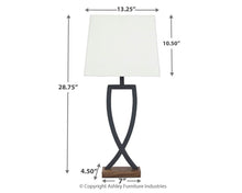 Load image into Gallery viewer, Makara - Metal Table Lamp (Set of 2) - Black / Brown
