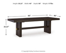 Load image into Gallery viewer, Burkhaus - Rectangular Dining Room Extension Table - Dark Brown