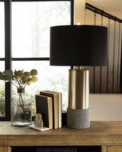 Load image into Gallery viewer, Jacek - Metal Table Lamp (Set of 2) - Gray / Brass Finish