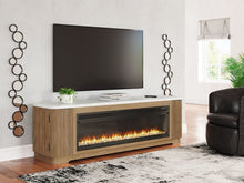 Load image into Gallery viewer, Camdill - 80" TV Stand With Electric Fireplace - Light Brown