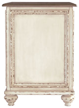 Load image into Gallery viewer, Realyn - Chair Side End Table - Insert Mirror - White / Brown