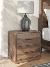 Load image into Gallery viewer, Fortlorn - Two Drawer Night Stand - Walnut Brown