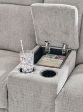 Load image into Gallery viewer, Barnsana - Dbl Power Reclining Loveseat with Console - Ash