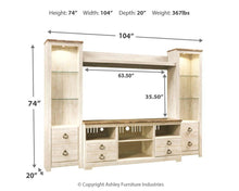Load image into Gallery viewer, Willowton - Entertainment Center With Fireplace Option