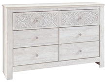 Load image into Gallery viewer, Paxberry - Dresser, Mirror - Medallion Drawer Pulls - Whitewash