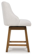 Load image into Gallery viewer, Cabalynn - Upholstered Swivel Barstool (Set of 2) - Oatmeal / Light Brown