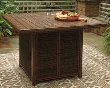Load image into Gallery viewer, Paradise Trail - Square Bar Table w/Fire Pit - Medium Brown