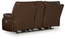 Load image into Gallery viewer, Vonryan - Power Reclining Loveseat With Console / Adj Headrest - Tobacco