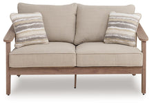 Load image into Gallery viewer, Harmony Headlands - Loveseat With Cushion - Natural / Gray