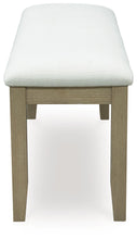 Load image into Gallery viewer, Calmoro - Large Upholstered Dining Room Bench - Off White / Gray