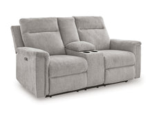 Load image into Gallery viewer, Barnsana - Dbl Power Reclining Loveseat with Console - Ash