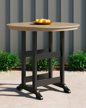 Load image into Gallery viewer, Fairen Trail - Round Bar Table w/Umb OPT - Black / Driftwood
