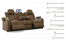 Load image into Gallery viewer, Wolfridge - Power Reclining Loveseat With Console /Adj Hdrst - Brindle