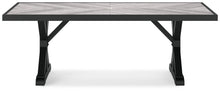Load image into Gallery viewer, Beachcroft - Rectangular Dining Table With Umbrella Option - Black / Light Gray