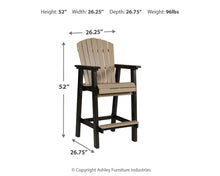 Load image into Gallery viewer, Fairen Trail - Tall Barstool (Set of 2) - Black / Driftwood