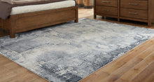 Load image into Gallery viewer, Langrich - 5' x 7' Rug - Blue / Gray / Cream