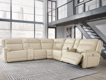 Load image into Gallery viewer, Double Deal - 7-Piece Power Reclining Sectional With 2 Consoles - Almond