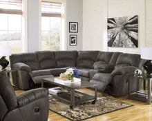 Load image into Gallery viewer, Tambo - Right Arm Facing Loveseat With Console 2 Pc Sectional - Pewter