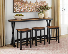 Load image into Gallery viewer, Wildenauer - Rectangular Dining Room Counter Table Set (Set of 4) - Brown / Black