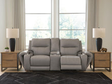 Load image into Gallery viewer, Real Moments - Power Reclining Loveseat With Audio Seating - Ash