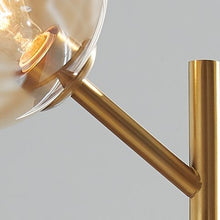 Load image into Gallery viewer, Abanson - Metal Floor Lamp - Amber / Gold Finish