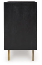 Load image into Gallery viewer, Tayner - Accent Cabinet - Black / Gold Finish