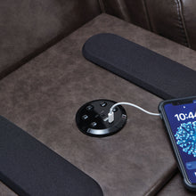 Load image into Gallery viewer, Crossplex - Power Reclining Sofa With Adjustable Headrest - Smoke