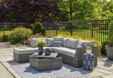 Load image into Gallery viewer, Petal Road - Loveseat Sectional, Ottoman, Table Set (Set of 4) - Gray