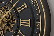 Load image into Gallery viewer, Dairton - Wall Clock - Black / Gold Finish