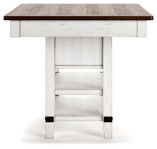 Load image into Gallery viewer, Valebeck - Rect Dining Room Counter Table With Wine Rack - White / Brown