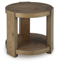 Load image into Gallery viewer, Flangren - Round End Table - Light Brown