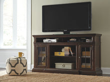 Load image into Gallery viewer, Roddinton - XL TV Stand w/Fireplace Option - Dark Brown