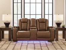 Load image into Gallery viewer, Gruaro - Power Reclining Loveseat With Console / Adjustable Headrest - Amber