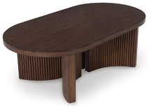 Load image into Gallery viewer, Korestone - Oval Cocktail Table - Dark Brown
