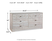 Load image into Gallery viewer, Paxberry - Six Drawer Dresser - Weatherworn - Whitewash