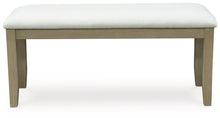 Load image into Gallery viewer, Calmoro - Large Upholstered Dining Room Bench - Off White / Gray