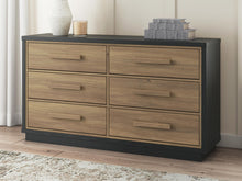 Load image into Gallery viewer, Kozmour - Six Drawer Dresser - Black / Brown