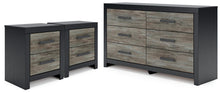 Load image into Gallery viewer, Broachmyn - 3 Pc. - Dresser And 2 Nightstands - Black / Gray
