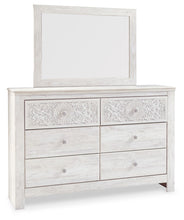 Load image into Gallery viewer, Paxberry - Dresser, Mirror - Medallion Drawer Pulls - Whitewash