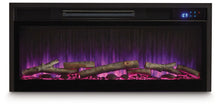 Load image into Gallery viewer, Entertainment Accessories - Fireplace Insert With Faux Birch Log Set - Black