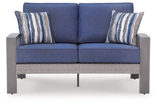 Load image into Gallery viewer, Half Moon Beach - Loveseat With Cushion - Blue / Gray